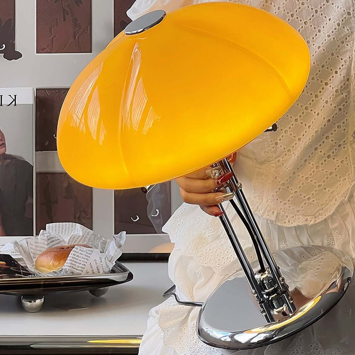 Svamp Design Bordlampe Glas Ravfarvet