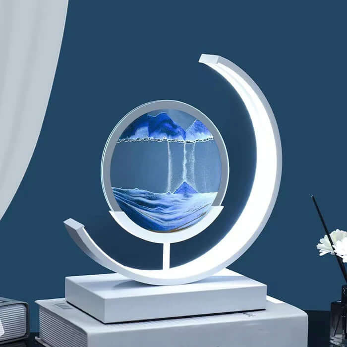 3D Sandbillede Bordlampe - Dynamisk Kunst