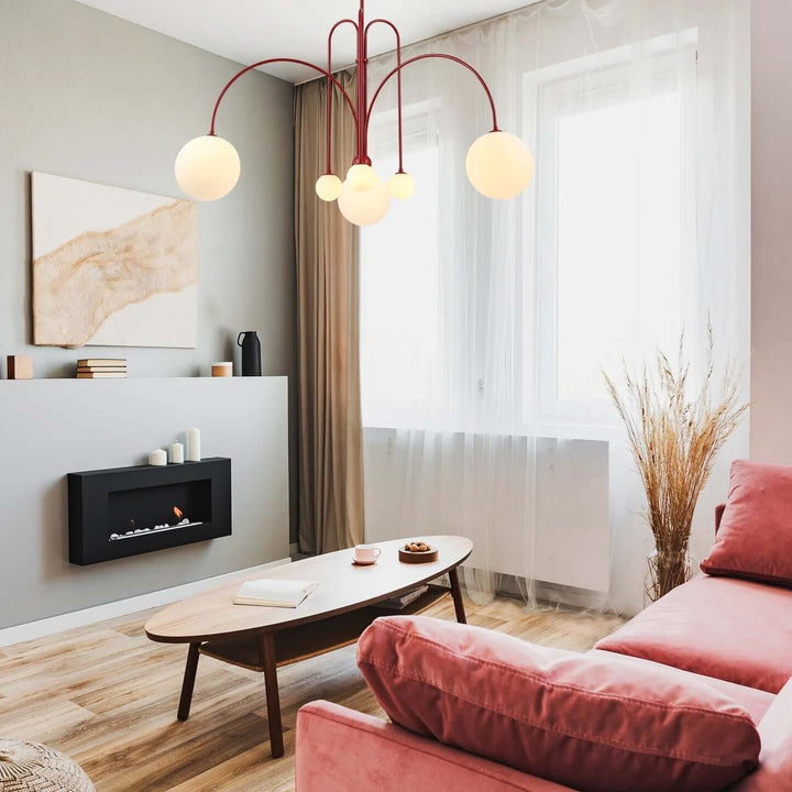 Elegant Glas & Metal Pendel Lampe