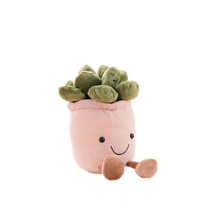 Hyggelig blomster plysfigur - blød pudeven