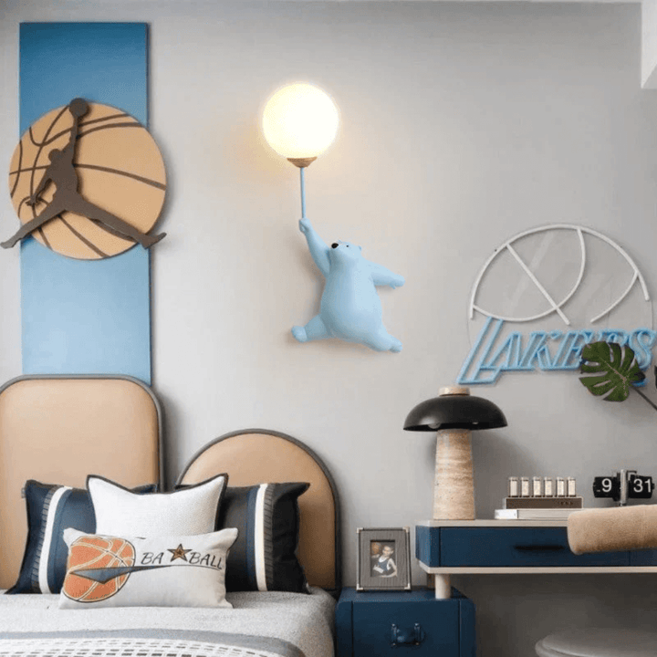 LED-væglampe med bjørnedesign til børneværelset
