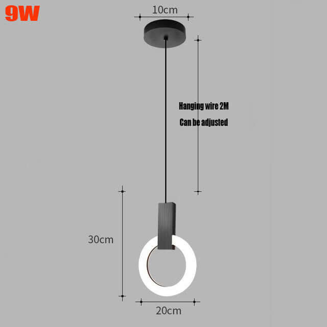 Moderne LED Ring Pendellampe