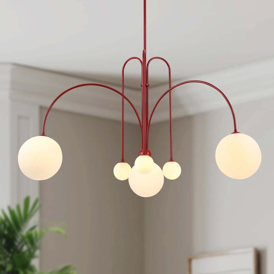 Elegant Glas & Metal Pendel Lampe