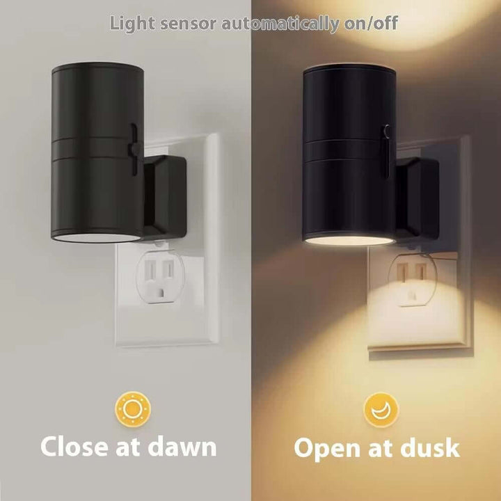 LED-natlys med sensor, varmt hvidt