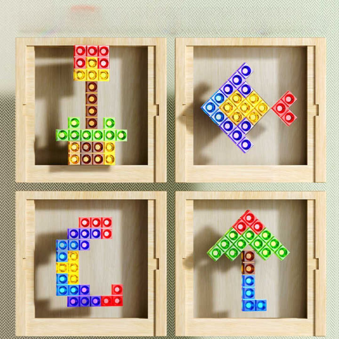 Magisk Tetris puslespil med geometriske brikker. Stimulerer logik og strategi for spillere i alle aldre.