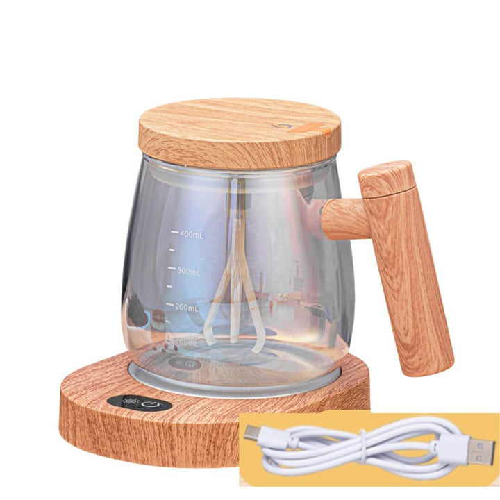 Håndmixer Kop af Træ - 2-i-1 Smoothie Blender