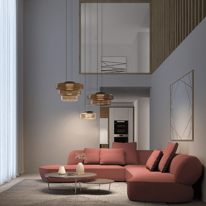 Elegant Bauhaus Glas Pendel Lampe