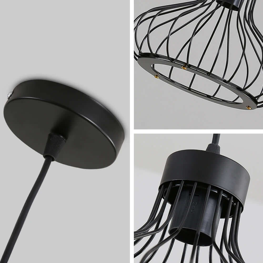 Moderne loft stil metal pendellampe