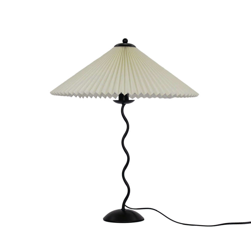 Moderne bølget desigbordlampe i metal