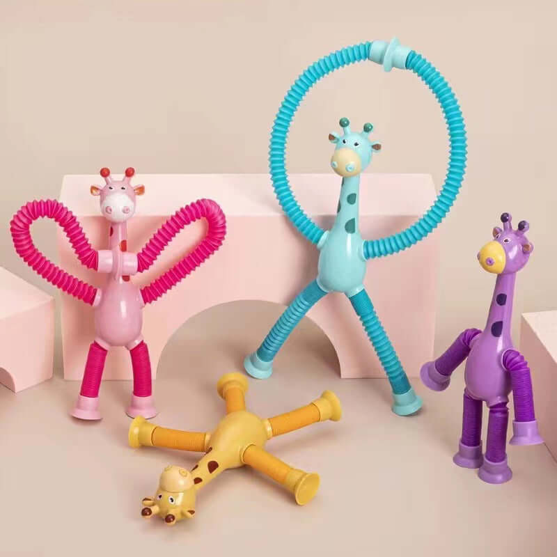 Fleksibelt Giraflegetøj med Sugekop til Børn