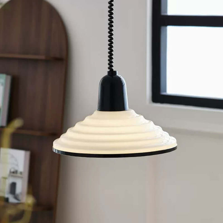 Cremefarvet Glas Pendellampe