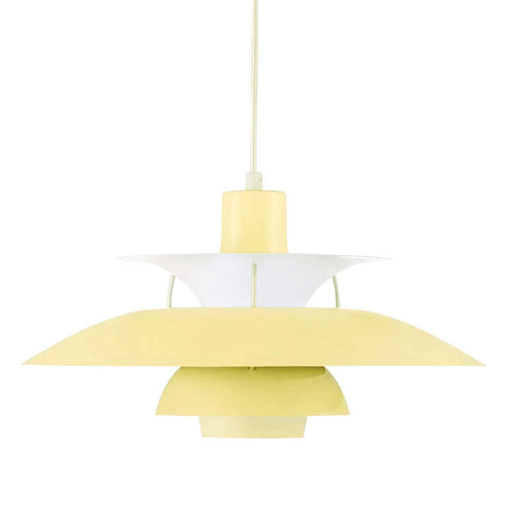 Moderne farverig LED pendellampe i metal
