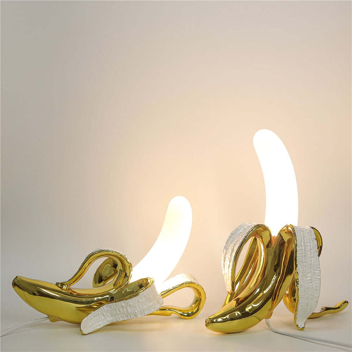 Elegant Art Deco Bordlampe med Banandesign
