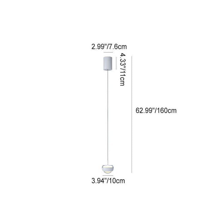 Moderne LED Pendellampe med Halvcirkel Design