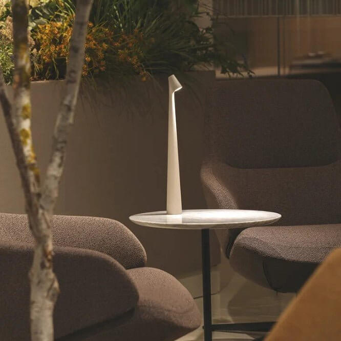 Bærbar LED-bordlampe, dæmpbar, i aluminium