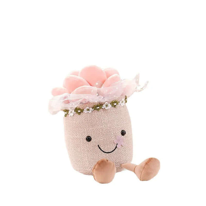 Hyggelig blomster plysfigur - blød pudeven