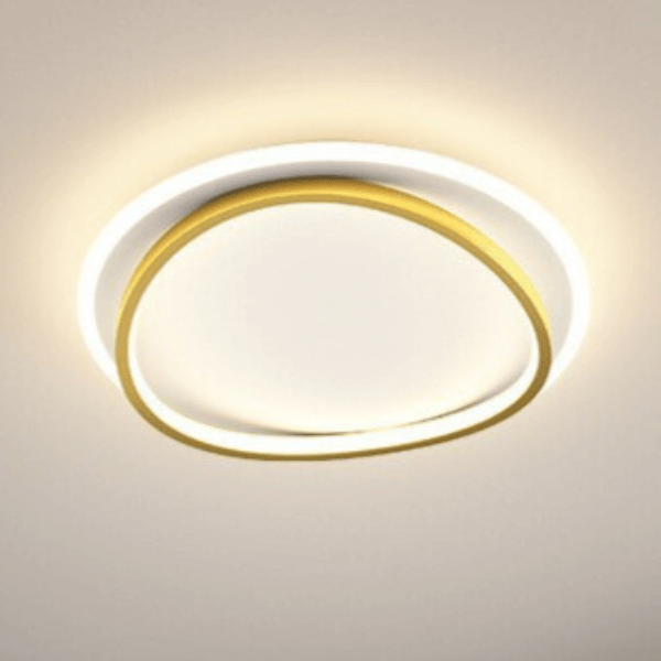 Minimalistisk LED loftlampe i sort-guld