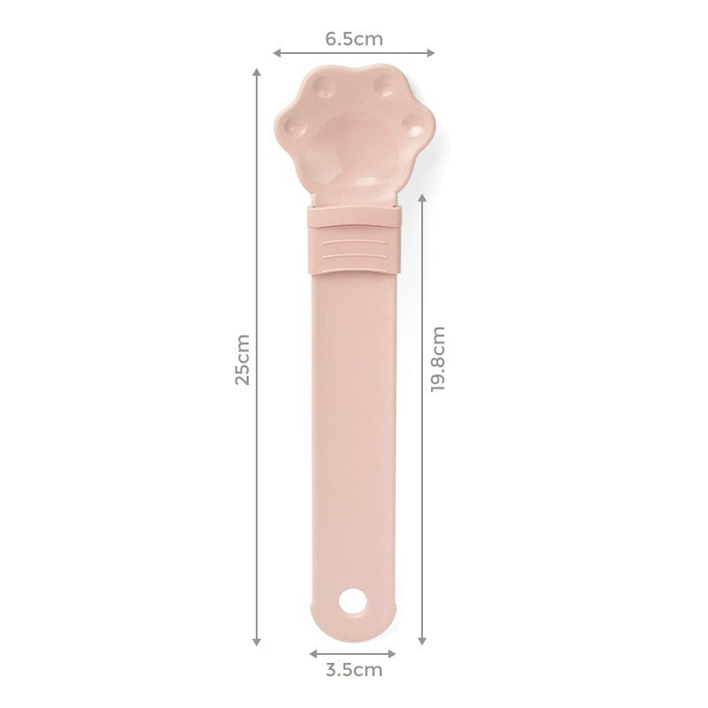 Ergonomisk FelineEase foderske i PP-plast til kattefoder. Spildfri enkelfodring til kæledyr.