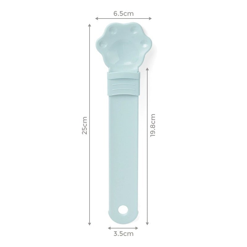 Hvid FelineEase foderske i robust PP-plast til ren og spildfri fodring af katte. Praktisk tilbehør.
