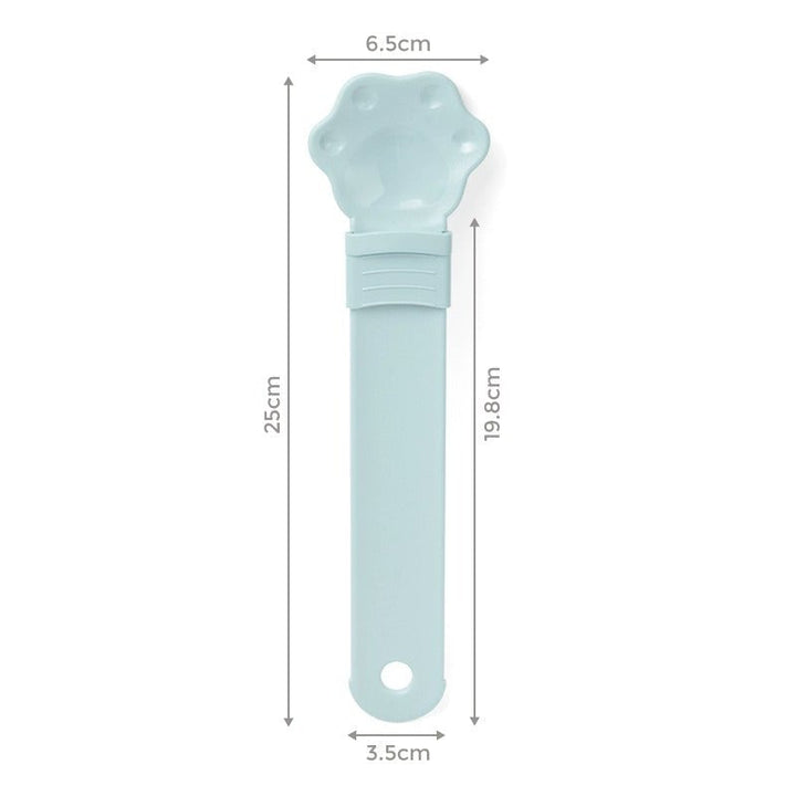 Hvid FelineEase foderske i robust PP-plast til ren og spildfri fodring af katte. Praktisk tilbehør.