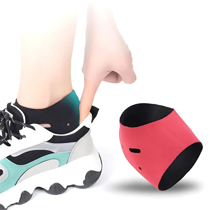 Hælstrømper til tørre, sprukne hæle i beige, elastiske, fugtgivende, ideelle til plantar fasciitis.
