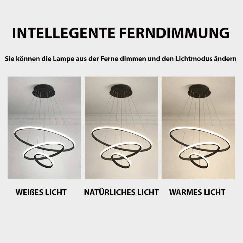 LED Loftloftslampe med 3 Ringen, Dæmpbar