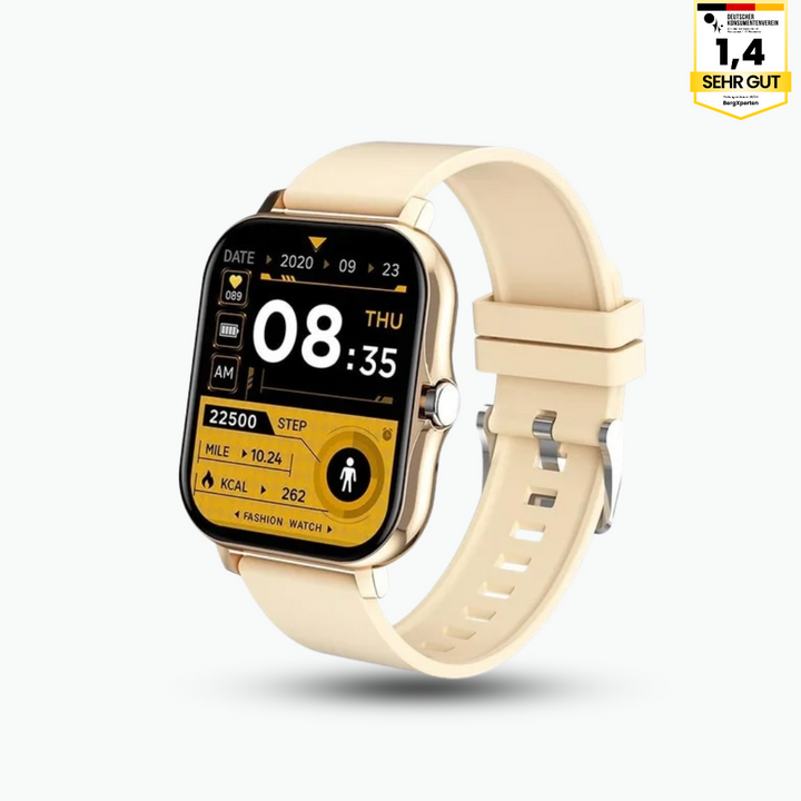 Fitpro Ultra Smartwatch 2025 i elegant design, 11 sundhedsparametre, IP68 vandtæt, fitness og sundhed