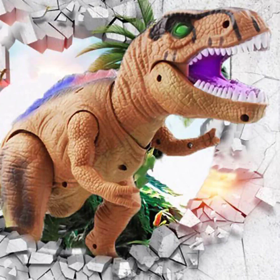 Interaktivt dinosaur legetøj til børn. Fjernstyret, brølende dinosaur med realistiske bevægelser.