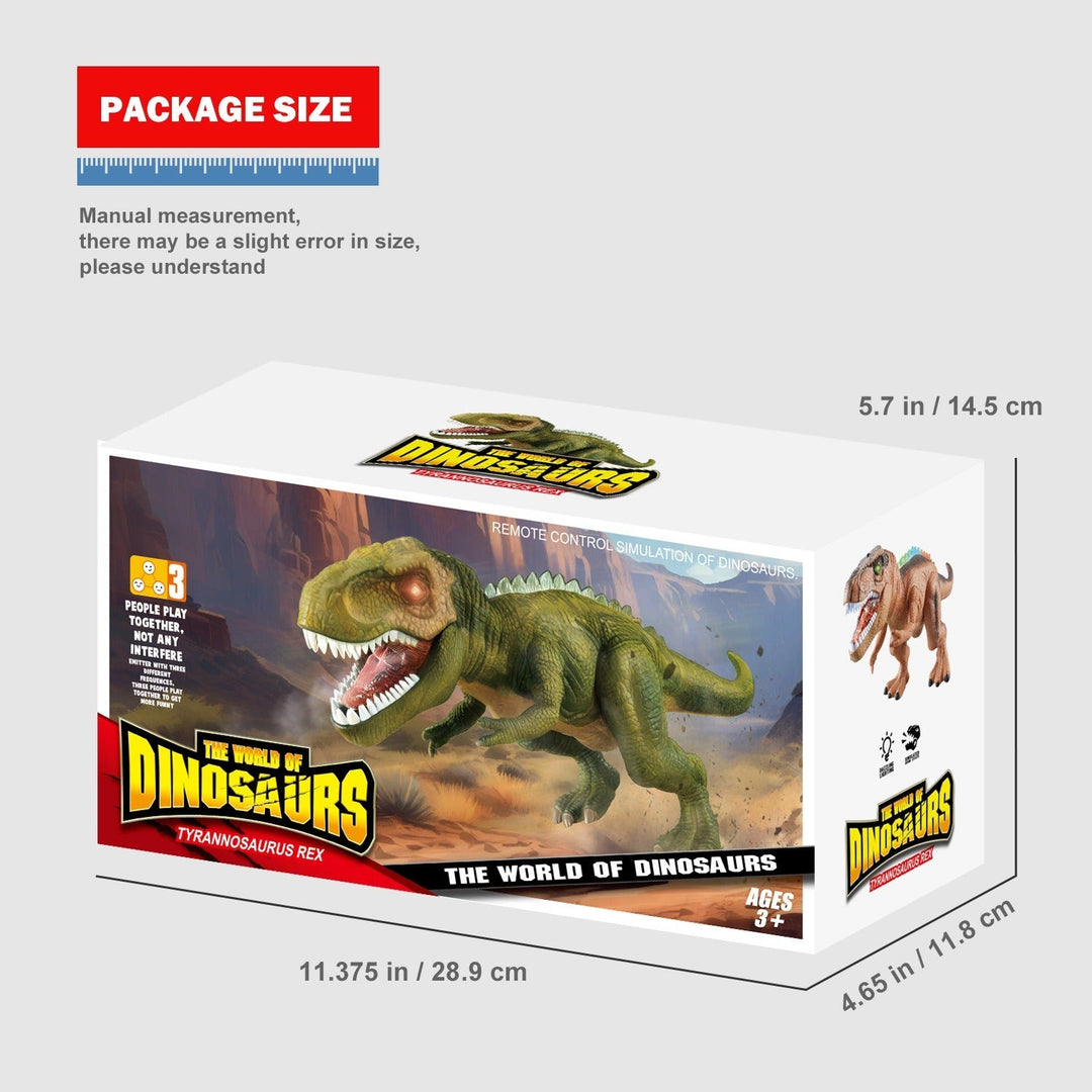 Komplet dinosaur oplevelse: fjernbetjent, gående, brølende legetøj med strålende LED-lys.
