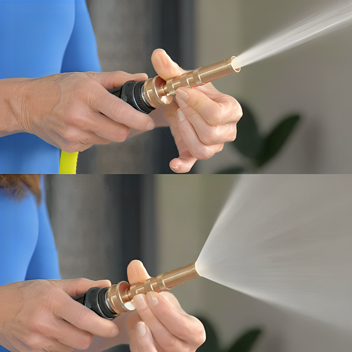 Knækfri haveslange af rustfrit stål med fleksibelt design til nem vanding og langvarig brug i haven.