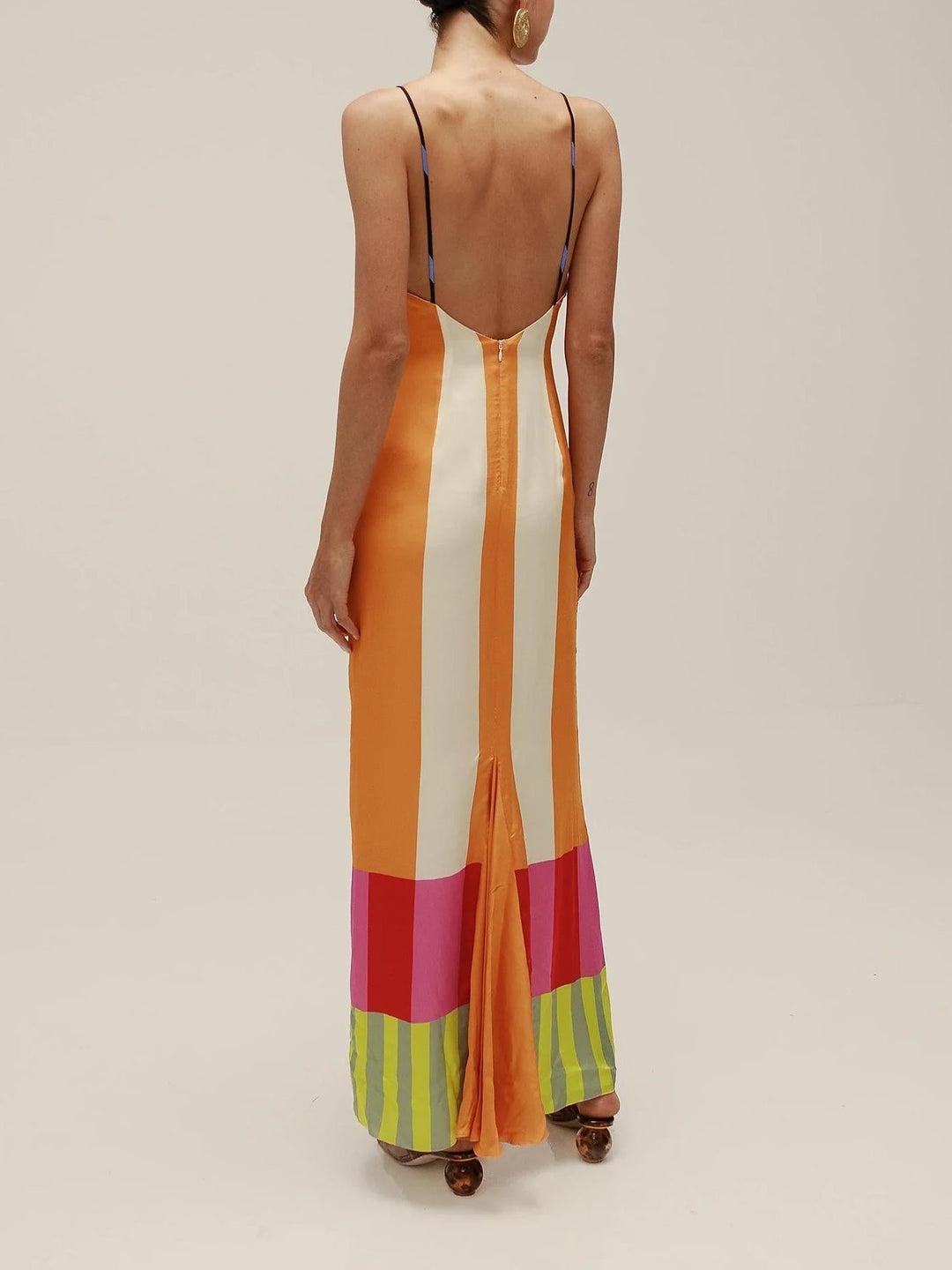 Casual flerfarvet sommer maxikjole til kvinder, let og luftig polyester for en elegant og komfortabel stil.