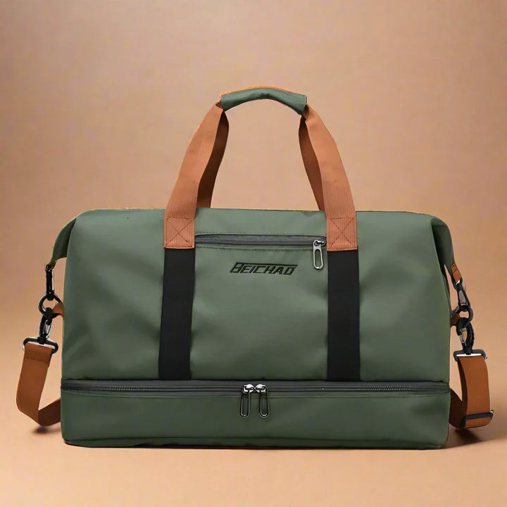 FlexFit Pro Duffel - Kompakt og elegant rejsetaske med mange rum, ideel til fitnesscenter og eventyrrejser.