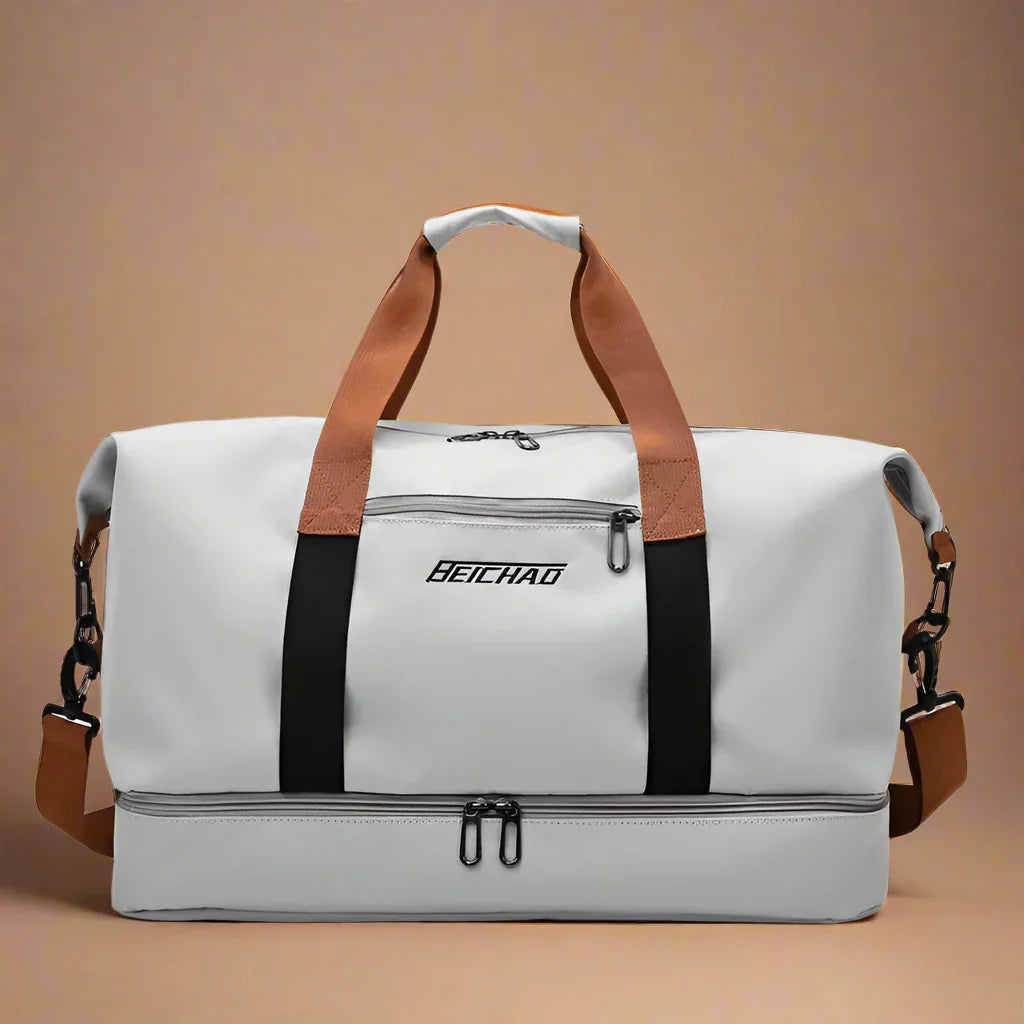 FlexFit Pro Duffel - Kompakt og elegant rejsetaske med mange rum, ideel til fitnesscenter og eventyrrejser.