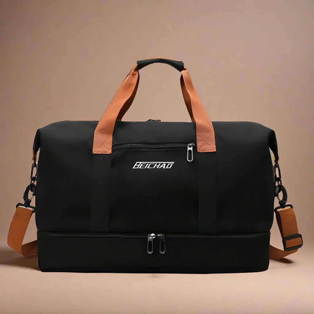 FlexFit Pro Duffel - Kompakt og elegant rejsetaske med mange rum, ideel til fitnesscenter og eventyrrejser.
