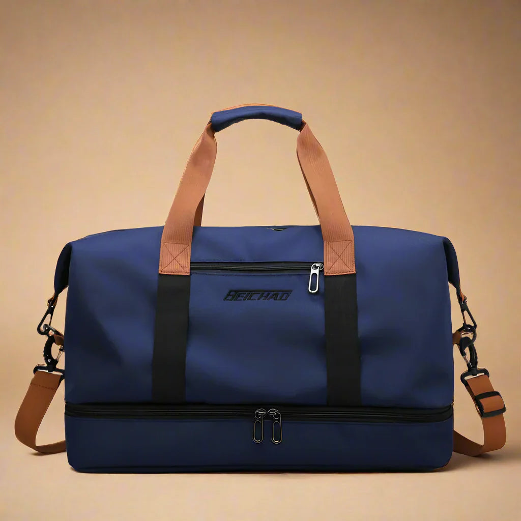 FlexFit Pro Duffel - Kompakt og elegant rejsetaske med mange rum, ideel til fitnesscenter og eventyrrejser.
