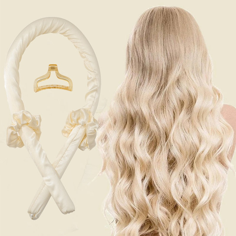 Fleksibel hårcurler til skånsomme bølger, pastelformet, blødt materiale til sund styling uden varme.