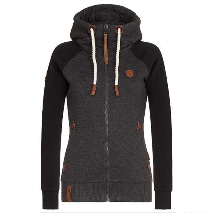 Sort dame oversize hættetrøje; komfortabel pullover til afslappet hverdag og fritid. Blød og langærmet.