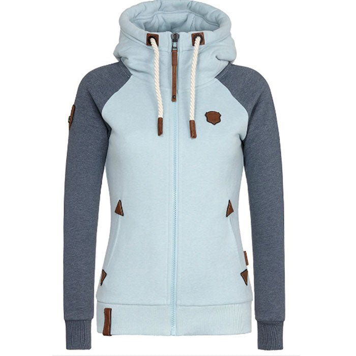 Dame oversize hættetrøje i lyseblå; moderne og afslappet stil. Komfortabel langærmet pullover til hverdagsbrug.