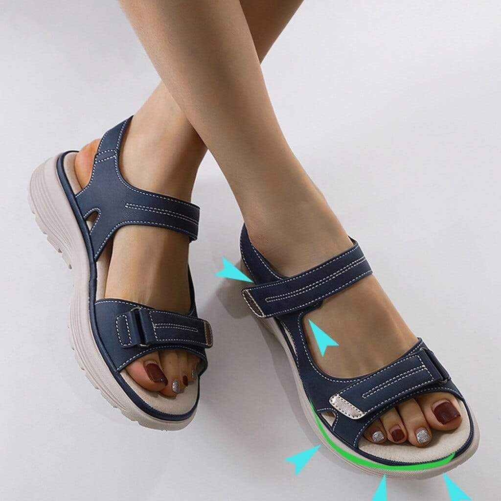 Dame Florina letvægts sandaler: Komfortable vandresandaler med dobbelt rem, perfekte til hverdag og ferie.