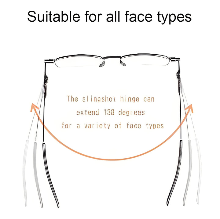 Holdbare unisex læsebriller, foldbare og letvægts. Perfekt til daglig brug, rejser og som synshjælp.