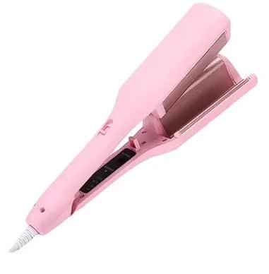 Fransk bølge glattejern med antistatisk keramisk belægning, lilla, for hurtig, glamourøs styling.