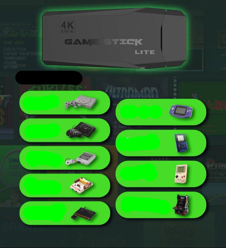 Ergonomiske controllere til GamePort Retro Spilkonsol. Klar til præcis styring i tusindvis af klassiske spil.