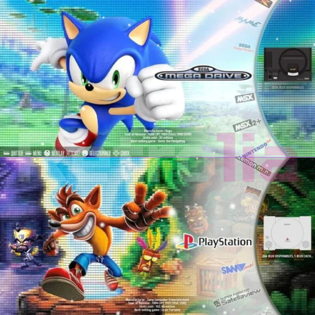 Familie samles om GamePort Retro Spilkonsol. Deler glæden ved klassiske spil og skaber nye minder.