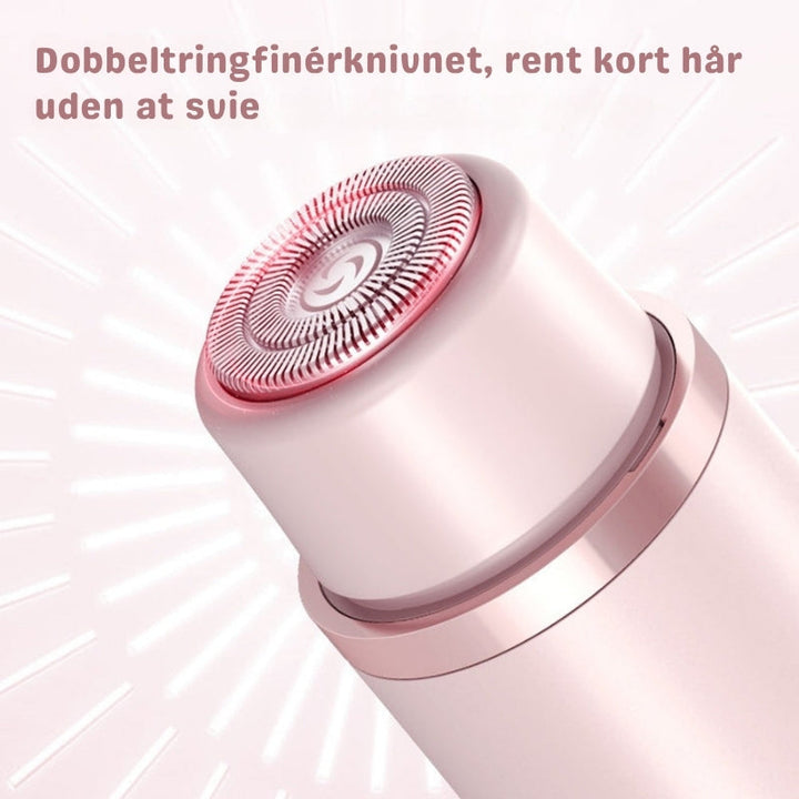 Vandtæt GlowEdge 2-i-1 unisex trimmer til personlig pleje. Perfekt til ansigt, krop og intimområder.