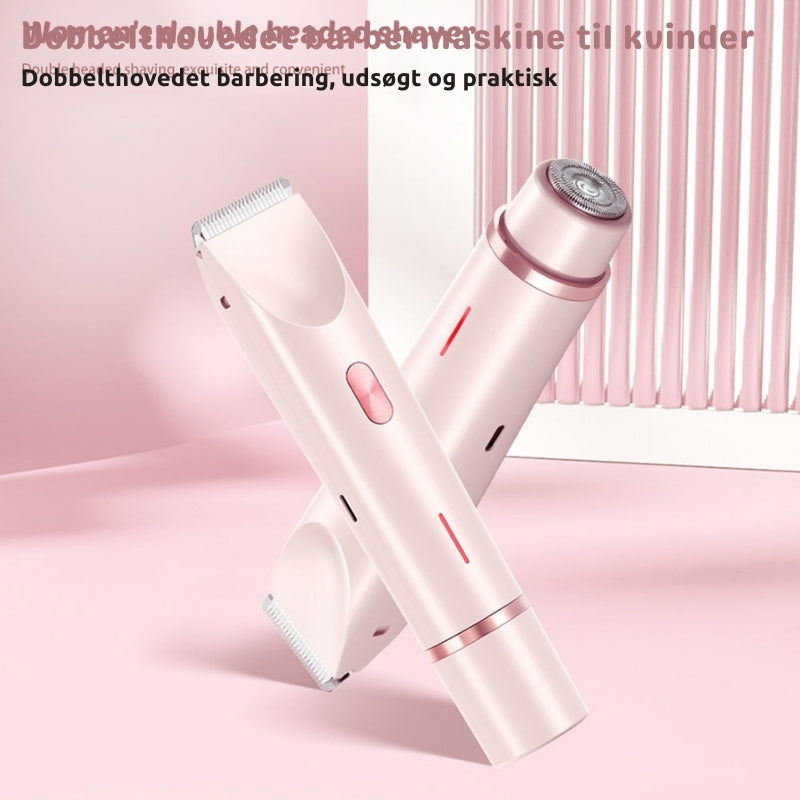 GlowEdge 2-i-1 ansigts- og kropstrimmer. Unisex design for glat og behagelig hårfjerning overalt.
