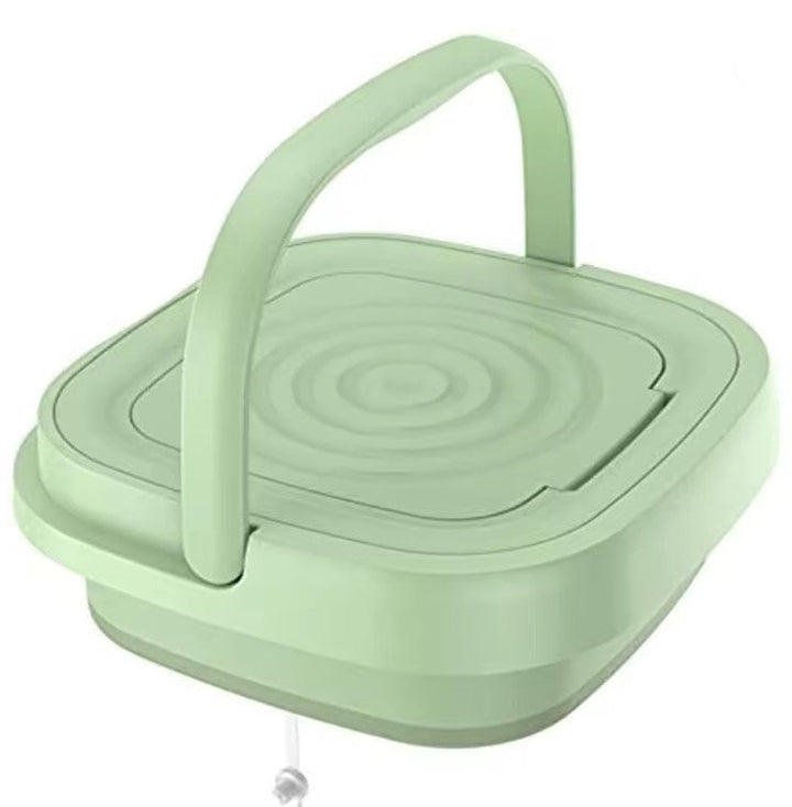 Praktisk rejsevaskemaskine 8L. Sammenklappelig design med centrifugering, velegnet til campingudstyr.