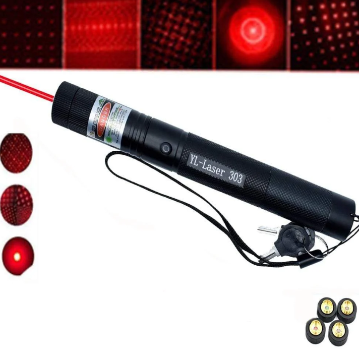 Højtydende grøn laserpointer med robust aluminiumskabinet og ergonomisk design til præcise anvendelser.