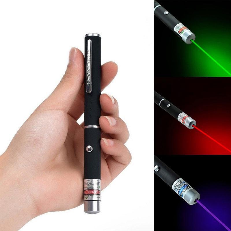 Højtydende laserpointer med stærk grøn stråle, perfekt til præsentation, undervisning og udendørs brug.