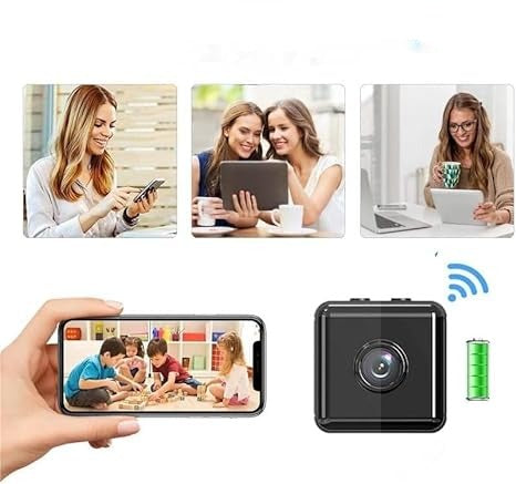 Fuld HD overvågningskamera til indendørs og udendørs brug. Smart WiFi sikkerhedskamera med alarm.