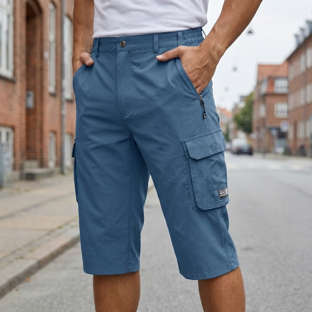 Stilfulde herre cargo shorts i moderne pasform, fås i flere farver for en personlig og afslappet stil.